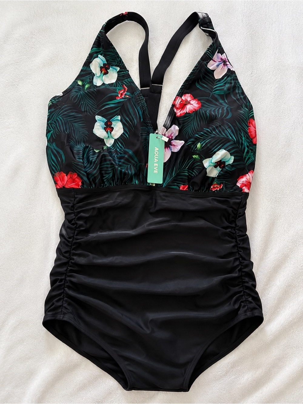 Aqua Eve Tummy Control One-Piece Swimsuit NWT XXL